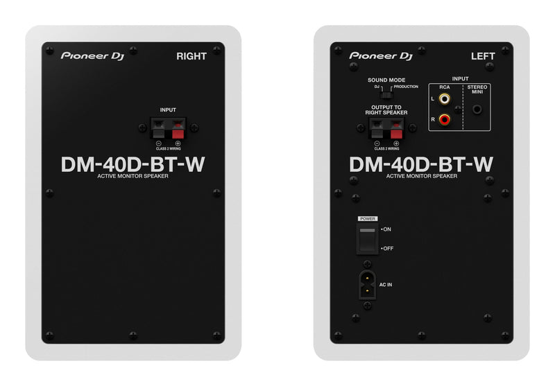 Pioneer DJ DM-40D-BT Bluetooth DJ Monitors - White