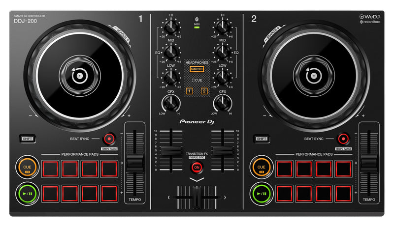 Pioneer DJ DDJ-200 2 Channel USB & Bluetooth DJ Controller