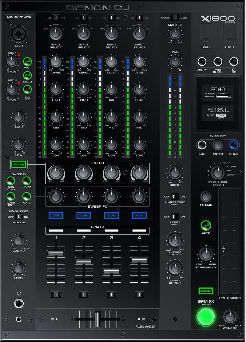 Denon DJ X1800 Mixer: Prime Range, Prime Design