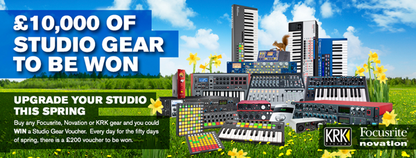 Win KRK, Novation + Focusrite Studio Gear in this £10,000 Giveaway!