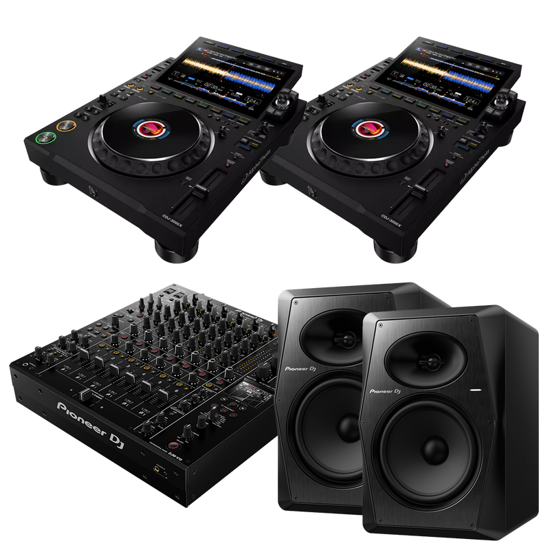 Alphatheta CDJ-3000X, DJM-V10 & VM-80 Package