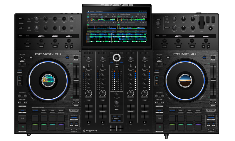 Denon DJ Prime 4 + Standalone 4 Channel USB DJ Controller