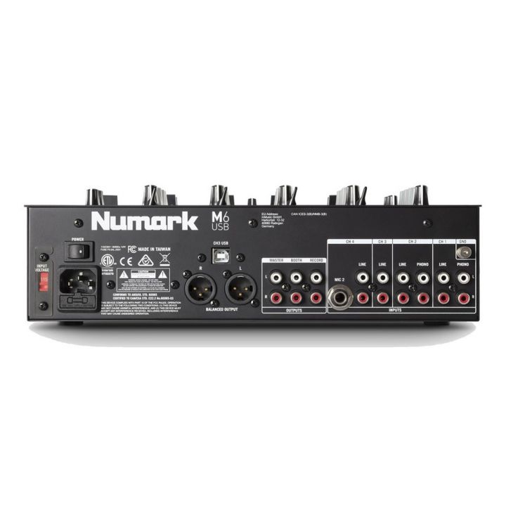 Numark M6USB Black 4 Channel DJ Mixer