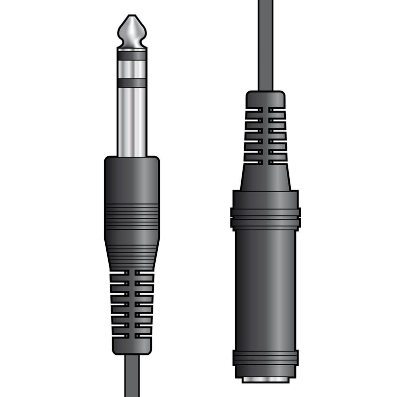 AV Link 6.3mm Stereo Plug to 6.3mm Stereo Socket Leads 6m