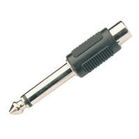 Chord Mono 6.3mm Jack Plug to Phono (RCA) Socket Adapter