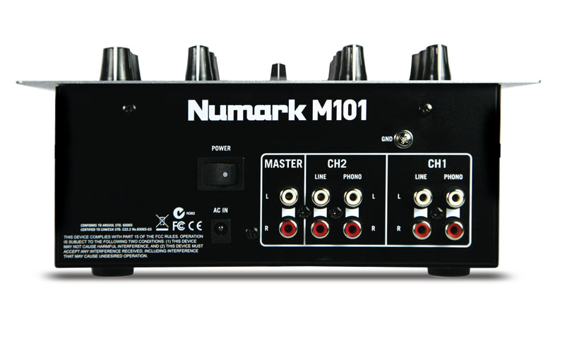 Numark M101 Black 2 Channel DJ Mixer