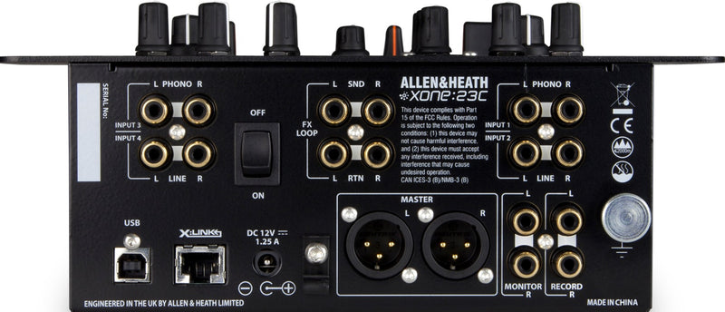 Allen & Heath XONE 23C 2 Channel Analogue DJ Mixer With Soundcard