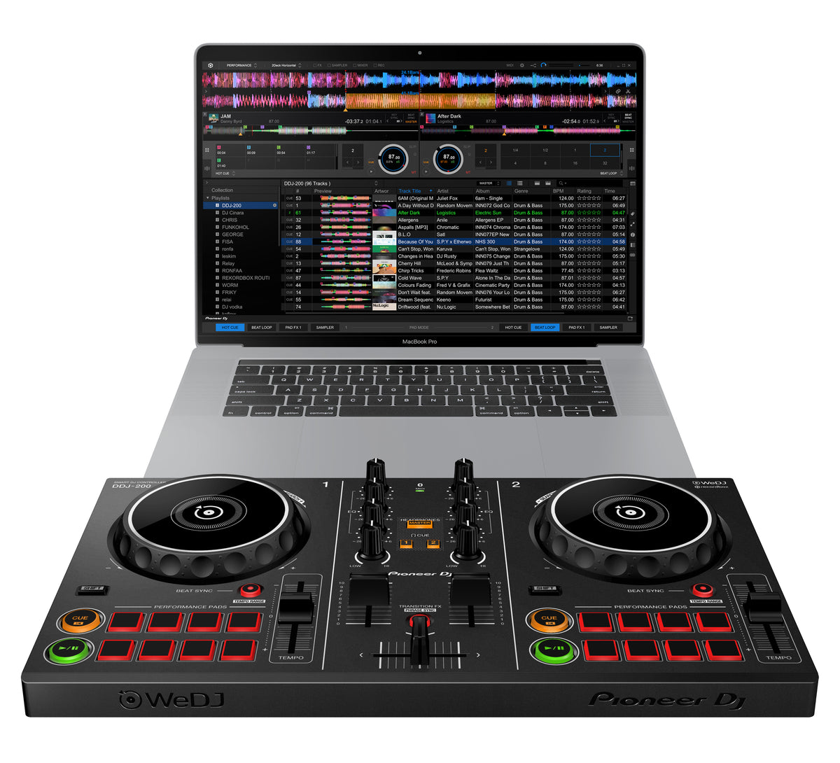 Pioneer DJ DDJ-200 2 Channel USB & Bluetooth DJ Controller