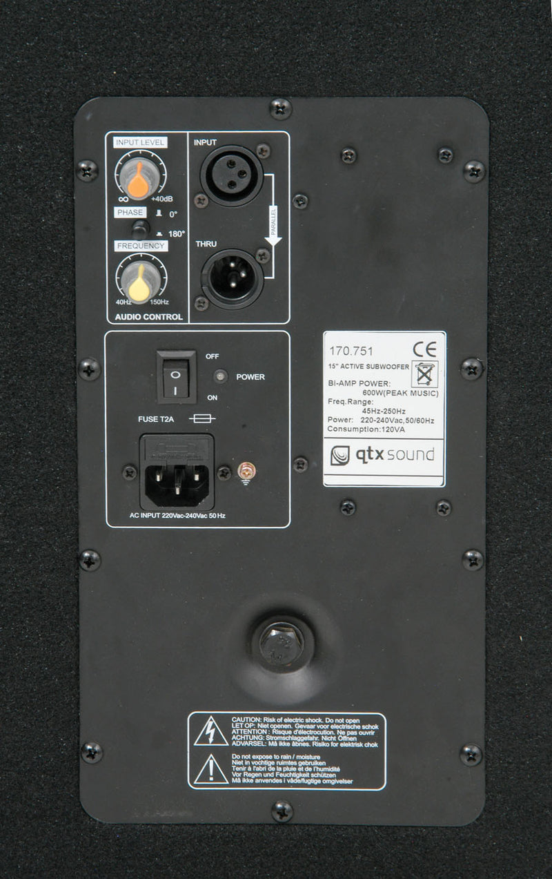 QTX QT18SA - 250 Watt Active Subwoofer