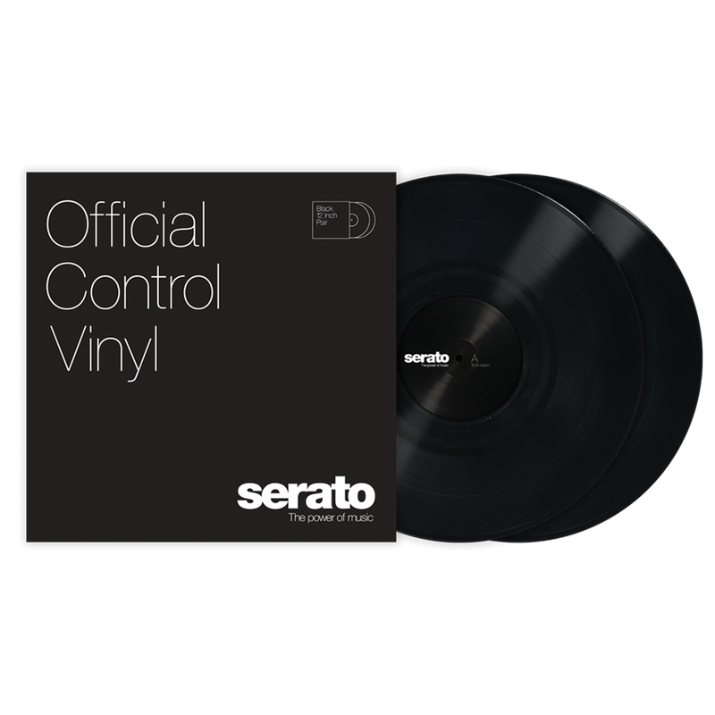 Serato 12" Standard Colours (Pair) - Black Control Vinyl