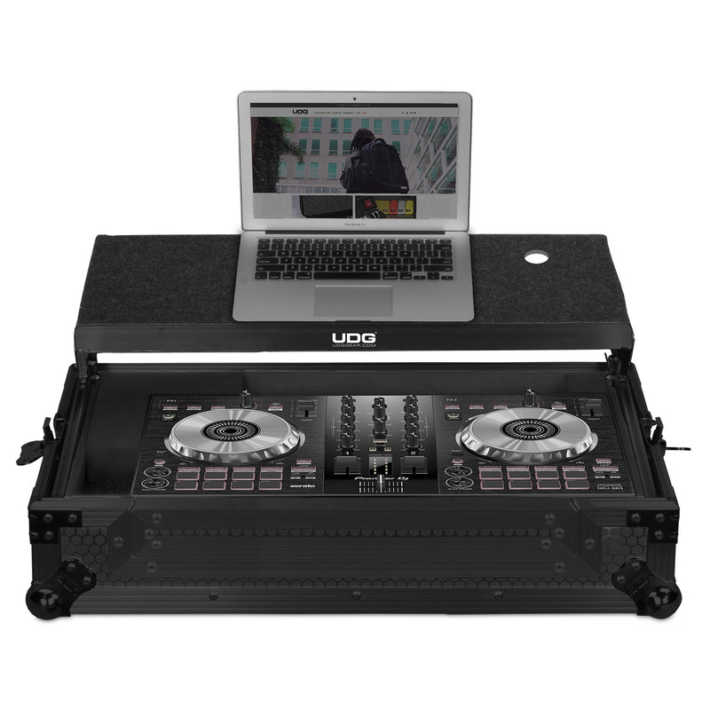 UDG Ultimate Flight Case Pioneer DDJ-SB2/ SB3/ DDJ-400 Black MK2 Plus (Laptop Shelf)