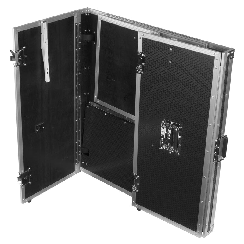 UDG FlightCase Fold Out DJ Table + (Wheels) - Silver