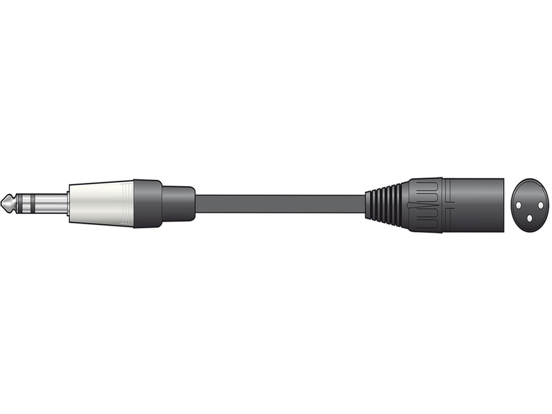 Chord Classic Audio Leads 6.3mm TRS Jack Plug - XLR Male 3m