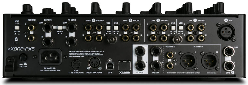 Allen & Heath XONE PX5 6 Channel Analogue DJ Mixer